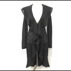 Moda International - mohair knit hi/low cardigan.